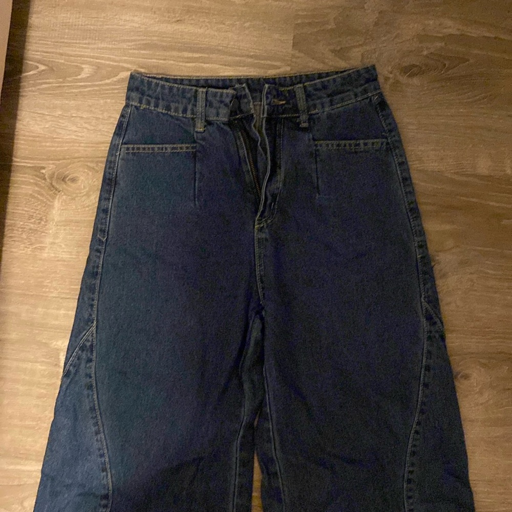 SHEIN dark blue wide leg jeans